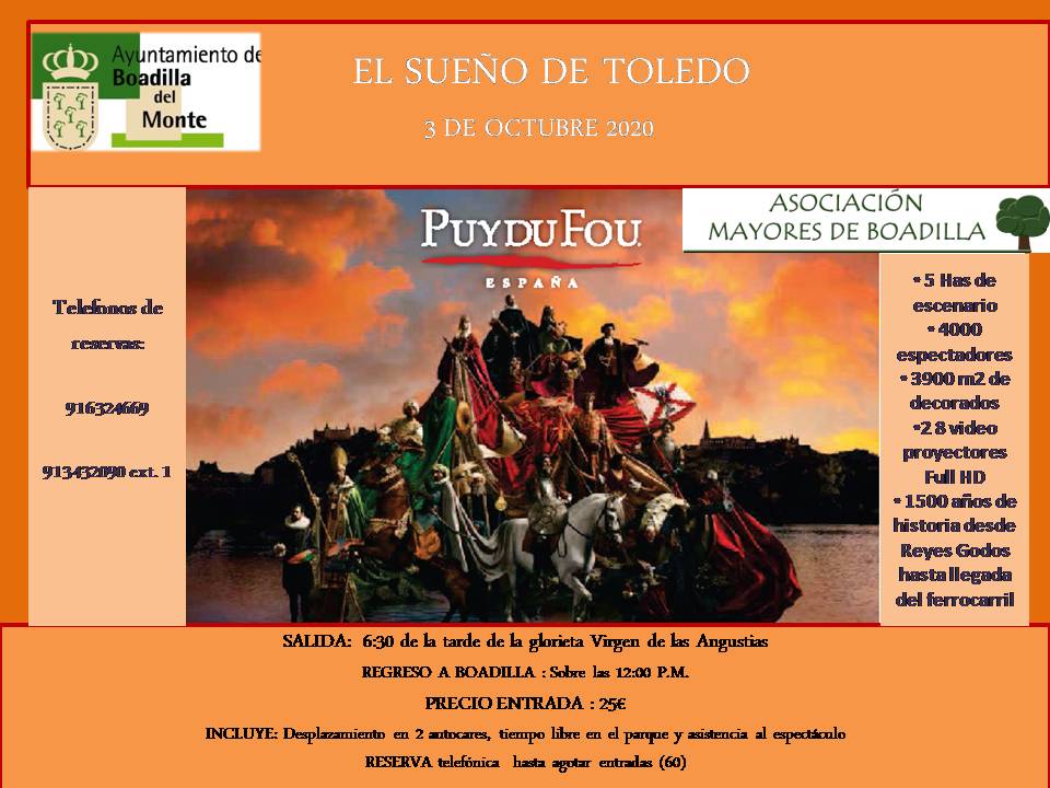 CANCELADO EL SUE�O DE TOLEDO (3 OCTUBRE)